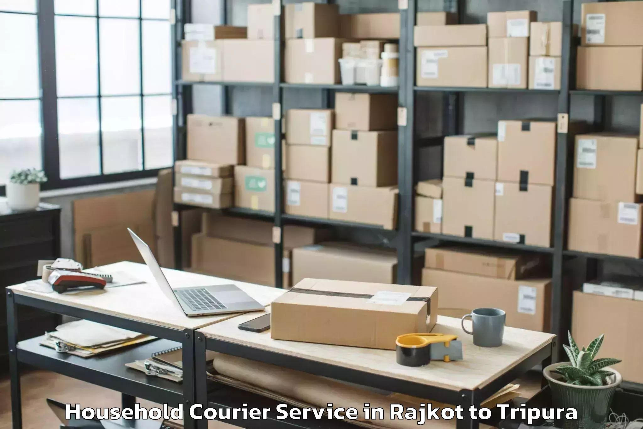 Book Rajkot to Iiit Agartala Household Courier Online